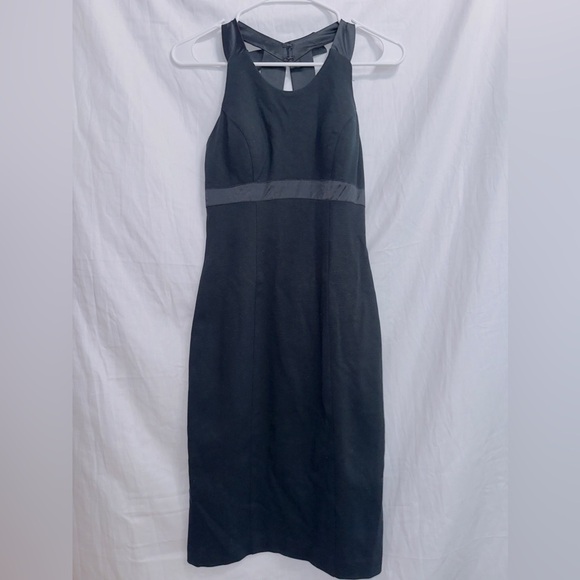 Cache Y2K Black Sleeveless A-line Midi Dress size 4 - Picture 1 of 5